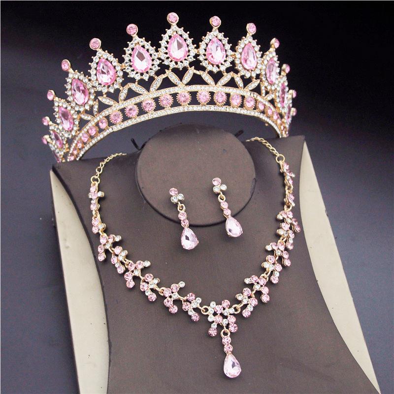 Earrings & Necklace Baroque Bridal Jewelry Sets For Women Fashion Tiaras Necklaces Set Wedding Crown Jewellry, Silver
Earrings & Necklace Baroque Bridal Jewelry Sets For Women Fashion Tiaras Necklaces Set Wedding Crown Jewellry, Silver