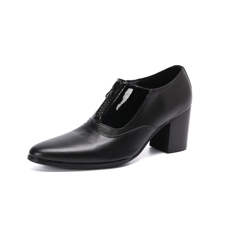Dress Shoes Genuine Leather Men High Heels Wedding British Trendy Mens Casual Business Party Pointed Toe 37-46, Black
Dress Shoes Genuine Leather Men High Heels Wedding British Trendy Mens Casual Business Party Pointed Toe 37-46, Black