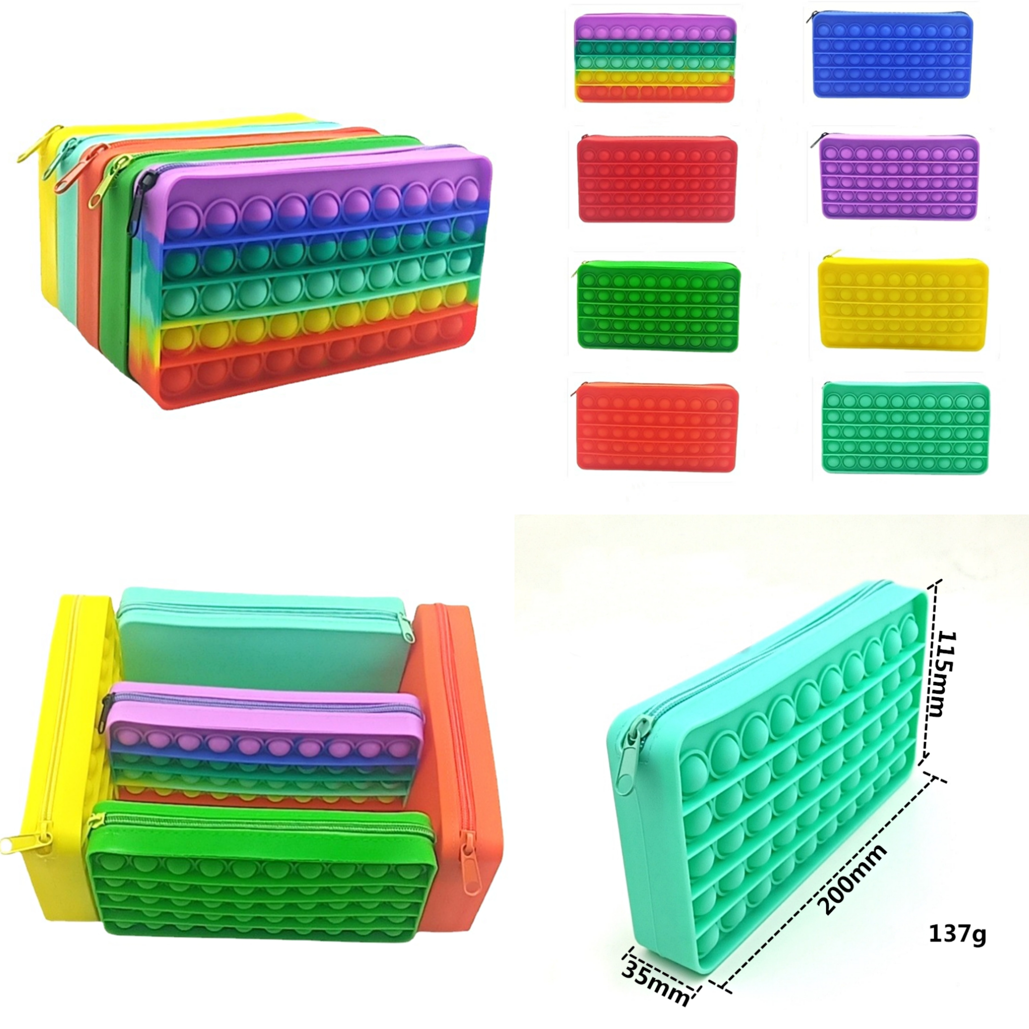 Push Bubble Pop Fidget Pencil Bags toys Decompression Toy Stationery Storage Bag Pattern Popper Bubble Fingertip Sensory for Children Gifts
Push Bubble Pop Fidget Pencil Bags toys Decompression Toy Stationery Storage Bag Pattern Popper Bubble Fingertip Sensory for Children Gifts