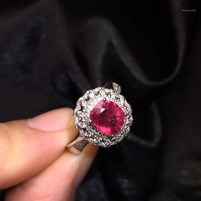 Cluster Rings Fine Jewelry Real 18K White Gold 100% Natural AGL 1.79ct Red Ruby Gemstone Diamonds Stone Female Ring For Women, Golden;silver
Cluster Rings Fine Jewelry Real 18K White Gold 100% Natural AGL 1.79ct Red Ruby Gemstone Diamonds Stone Female Ring For Women, Golden;silver