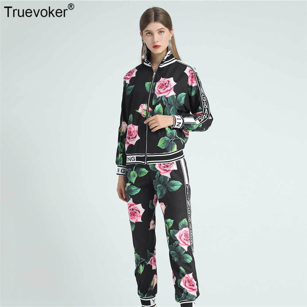 Truevoker Two Pieces Sets Suit's High End Full Sleeve Rose Flower Printed Hoodies + Pant Suit Party Clothing 210602, Black
Truevoker Two Pieces Sets Suit's High End Full Sleeve Rose Flower Printed Hoodies + Pant Suit Party Clothing 210602, Black