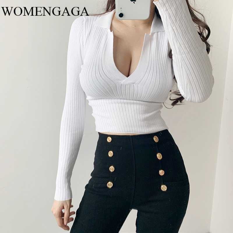 WOMENGAGA autumn French Small Lapel Solid Color Simple Slim Long Sleeve Knitted Bottoming Tops Sweater Sexy Womens JB2K 210603, White
WOMENGAGA autumn French Small Lapel Solid Color Simple Slim Long Sleeve Knitted Bottoming Tops Sweater Sexy Womens JB2K 210603, White