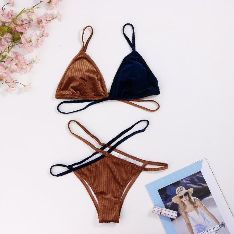 Women's Swimwear Sexy Brazilian Women Bandage Splicing Cup Split Swimsuit Beachwear Swim Suit Female Bikini Set Summer, White;black
Women's Swimwear Sexy Brazilian Women Bandage Splicing Cup Split Swimsuit Beachwear Swim Suit Female Bikini Set Summer, White;black