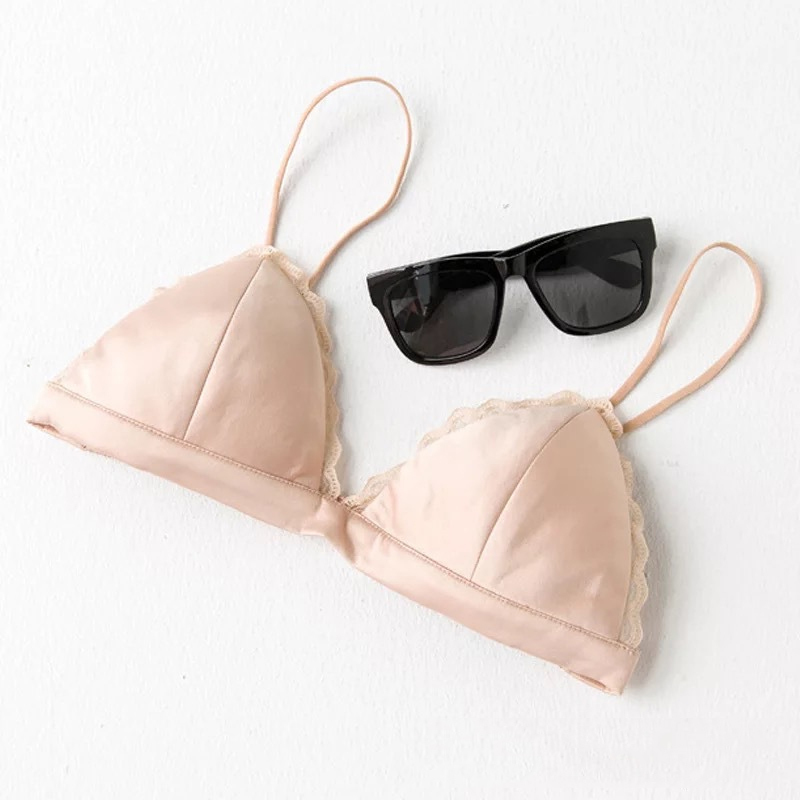 BEFORW New Summer Bralette Lace Splice Elastic Straps Wireless Sexy Bra Cozy Seamless Bras For Women Lace Tops Sexy Lingerie T200609