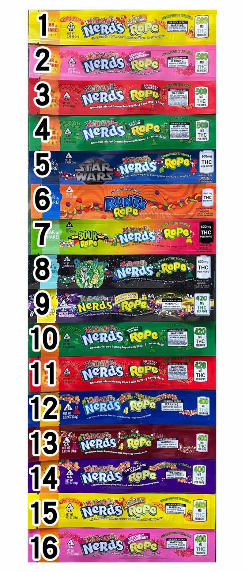 Mixed NerdsRope Bags Coloful Empty Nerd Rope Candy Bags Plastic Packing Ziplock Oil Food Retail Waterproof Three Edge-sealing Package
Mixed NerdsRope Bags Coloful Empty Nerd Rope Candy Bags Plastic Packing Ziplock Oil Food Retail Waterproof Three Edge-sealing Package