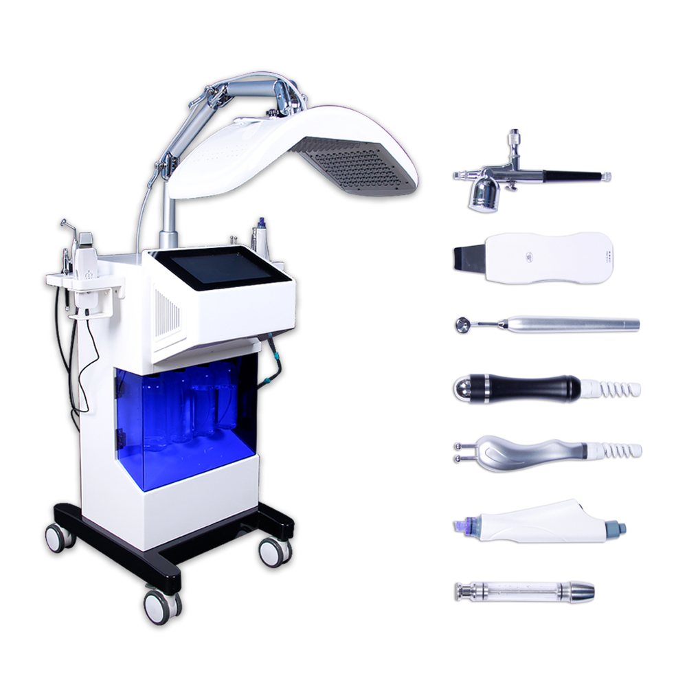 8 In 1 PDT Hydro microdermabrasion Facial Skin care deep cleansing Oxy-spray jetPeel Water Oxygen facial bubble machine