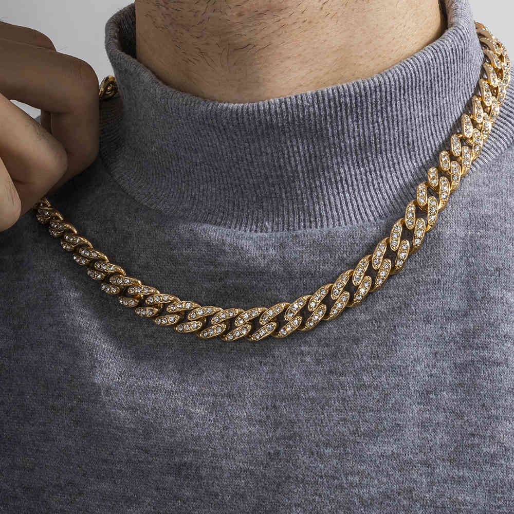 Lacteo Miami Cuban Shiny Rhinestone Chain Choker Necklace For Men 2021 Trendy Fashion Rapper Clavicle Chain Accessories Necklace X0509
Lacteo Miami Cuban Shiny Rhinestone Chain Choker Necklace For Men 2021 Trendy Fashion Rapper Clavicle Chain Accessories Necklace X0509