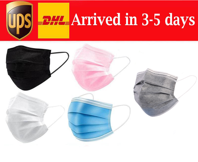 5-color disposable mask, 3-layer dust-proof face mask, dust-proof salon earhook