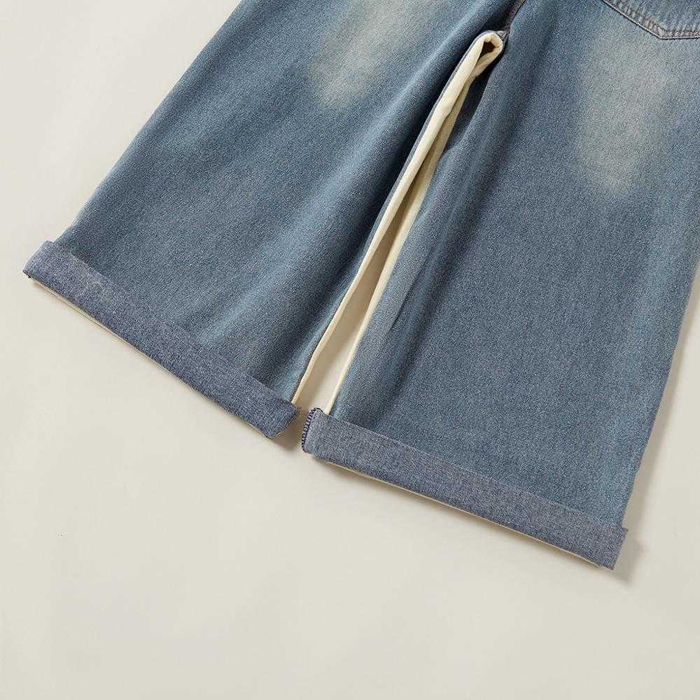 Spring and Summer Autumn Stylish Denim Strap Pants Bottoms Jeans for Girl Kids Clothes 210528