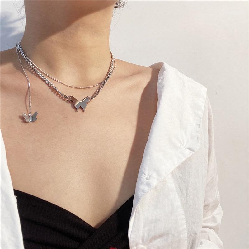 Women Necklaces Creative Simple Butterfly Pendant Clavicle Chain Silver Color Necklace Fashion Birthday Party Female Jewelry Chains
Women Necklaces Creative Simple Butterfly Pendant Clavicle Chain Silver Color Necklace Fashion Birthday Party Female Jewelry Chains