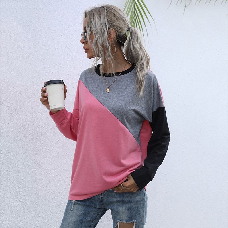 2021 New Sweatshirt Women Autumn Fashion Patchwork O-neck Long Sleeve Oversized Tops Pullovers Female Casual Sweatshirts Zkb0, Pink
2021 New Sweatshirt Women Autumn Fashion Patchwork O-neck Long Sleeve Oversized Tops Pullovers Female Casual Sweatshirts Zkb0, Pink