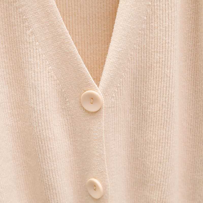 GIGOGOU Knit Sweater Women Autumn Female Casual Long Sleeve Button Cardigan Knitted Sweaters Coat Femme Winter Warm Clothes 211011Z