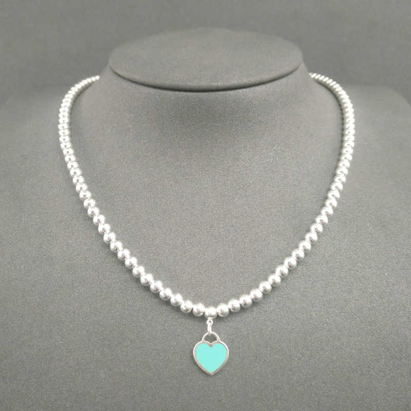 S925 Sterling Silver Bead Necklace for Women Enamel Heart-shaped Pendant Original Luxury Brand Jewelry Charm Necklace Q0603
S925 Sterling Silver Bead Necklace for Women Enamel Heart-shaped Pendant Original Luxury Brand Jewelry Charm Necklace Q0603