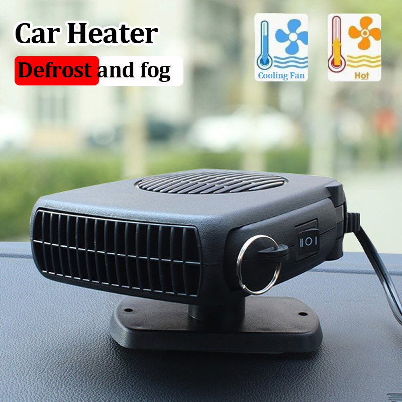 Universal Car Heater Electric Cooling Fan Defroster Dryer Windshield Defogging 12V Portable Auto Fans Interior Accessories