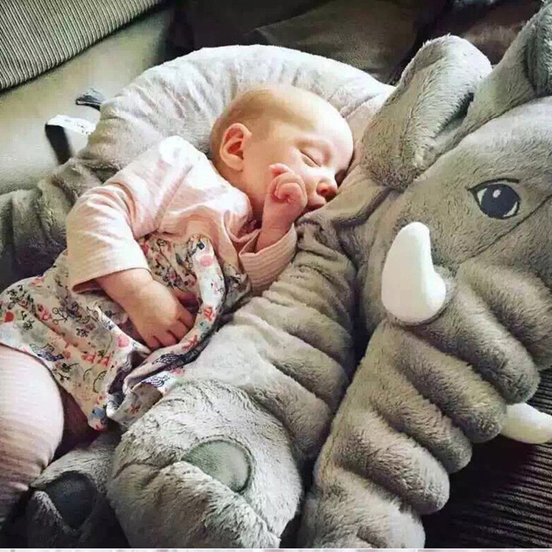Lovely Appease Elephant Soft Pillow on the Bed Cushion Sofa Sleeping Stuffed Animals Plush Toys Baby Gifts for Children 220222