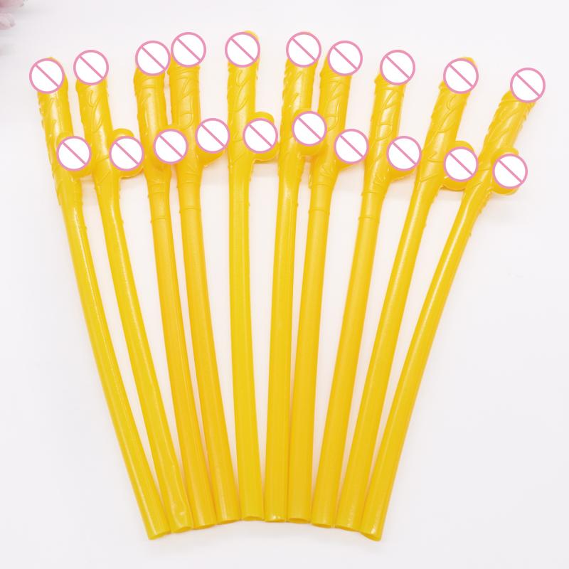 Party Decoration 10 Pcs Drinking Penis Straws Bride Shower Sexy Hen Night Willy Novelty Nude Straw For Bar Bachelorette Supplies