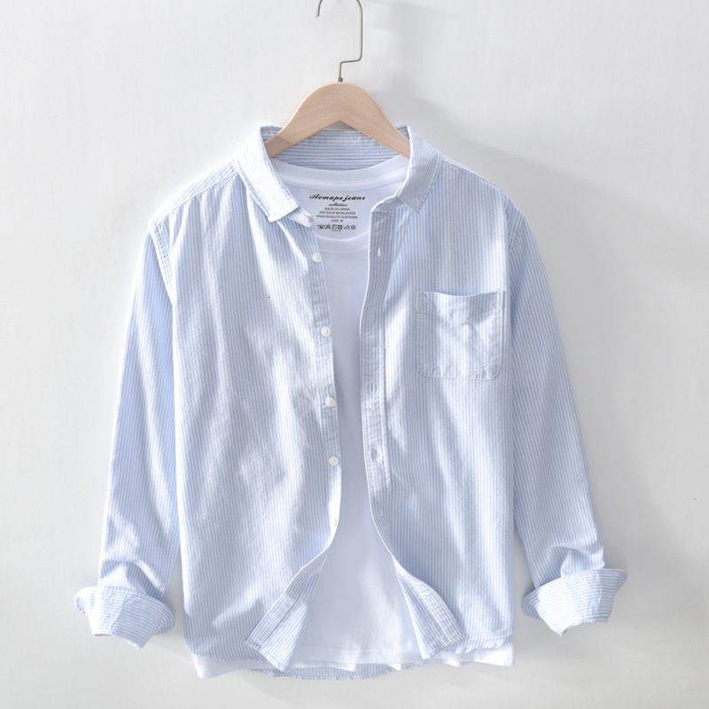 2021 New Male Casual 100% Oxford Cotton Striped Single Shirt Patched Pocket Sleeve Long Standard Comfortable Tighter Button-down Shirts 91i5, Blue.
2021 New Male Casual 100% Oxford Cotton Striped Single Shirt Patched Pocket Sleeve Long Standard Comfortable Tighter Button-down Shirts 91i5, Blue.