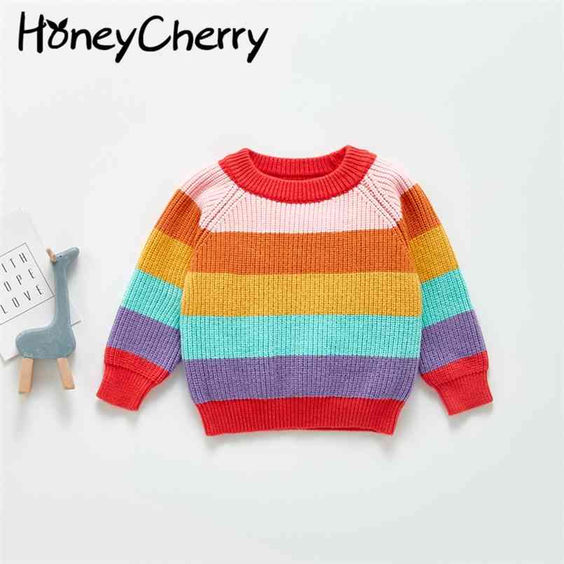 autumn baby long-sleeved sweater rainbow knitted cotton children's clothing 0-2 years knit 210702, Multi
autumn baby long-sleeved sweater rainbow knitted cotton children's clothing 0-2 years knit 210702, Multi