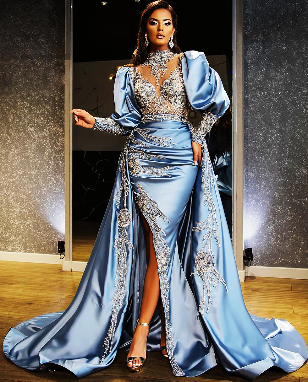 2021 Plus Size Arabic Aso Ebi Luxurious High Split Prom Dresses Beaded Crystals Mermaid Evening Formal Party Second Reception Gowns Dress ZJ322, Light yellow
2021 Plus Size Arabic Aso Ebi Luxurious High Split Prom Dresses Beaded Crystals Mermaid Evening Formal Party Second Reception Gowns Dress ZJ322, Light yellow