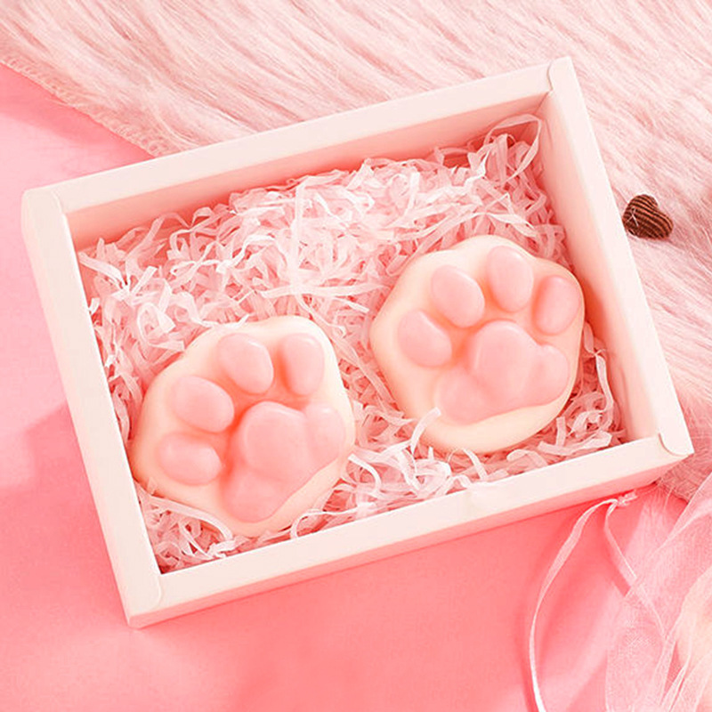 Cute Cat Claw Acarid Soaps Acne Oil Control Blackhead Remove Wash Bath Essential Oil's Handmade Soap Jabon Hecho A Mano