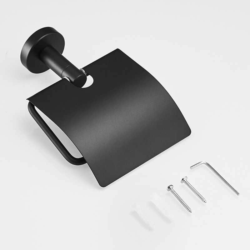 Wall Mounted Tissue Holder Suitable Moisture Proof Toilet Paper with Shelf for Bathroom Washroom 210709