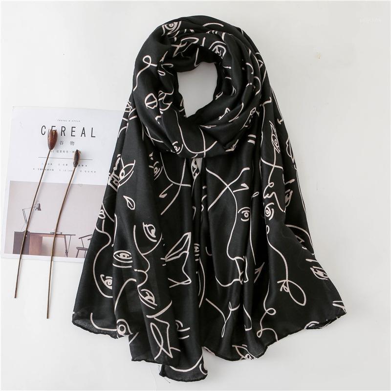 Scarves 2021 Head Scarf Women Winter All-match Black Cotton Linen Long Shawl Soft Chiffon Hijab Blanket Poncho, Blue;gray
Scarves 2021 Head Scarf Women Winter All-match Black Cotton Linen Long Shawl Soft Chiffon Hijab Blanket Poncho, Blue;gray
