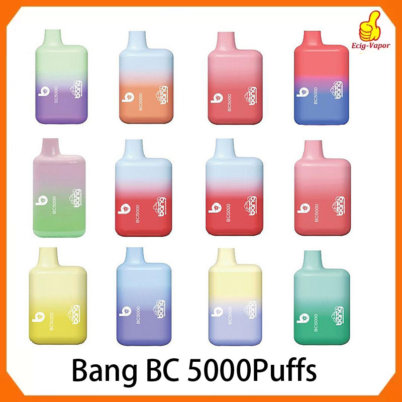 Bang BC5000 Rechargeable disposable battery 5000 puffs vape pen Device E Cigarettes Kit 650mah 11ml per-filled cartridges pod 12 Colors Vapo
Bang BC5000 Rechargeable disposable battery 5000 puffs vape pen Device E Cigarettes Kit 650mah 11ml per-filled cartridges pod 12 Colors Vapo