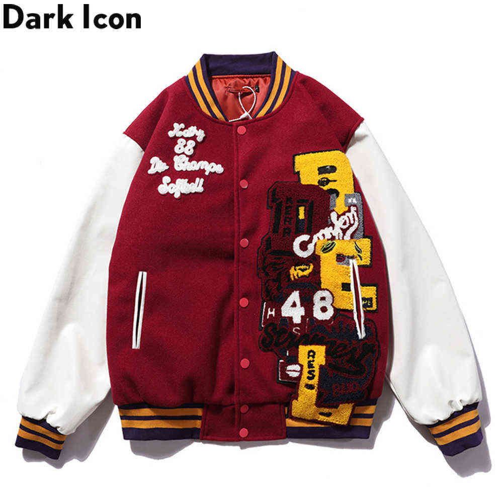 PU Leather Patchwork Bomber Jacket Embroidery Padded Thick Winter Men's Jackets Baseball Jacket Man 210603, Black
PU Leather Patchwork Bomber Jacket Embroidery Padded Thick Winter Men's Jackets Baseball Jacket Man 210603, Black