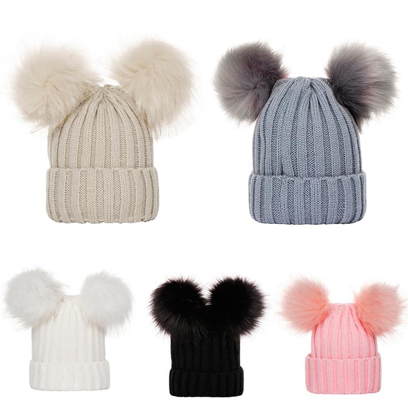 Beanies Fashion Solid Color Stripes Baby Double Pompom Hat Casual Tide Autumn Winter Simple Girls Cap Beanie #T1P
Beanies Fashion Solid Color Stripes Baby Double Pompom Hat Casual Tide Autumn Winter Simple Girls Cap Beanie #T1P