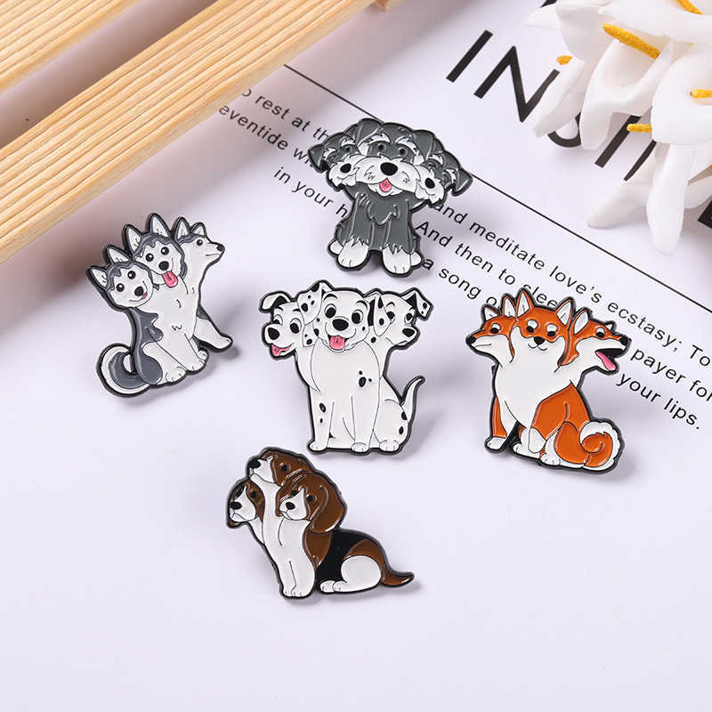 Jewelry New Alloy animal series Brooch creative cartoon three headed fox dog shape baking paint Badge
Jewelry New Alloy animal series Brooch creative cartoon three headed fox dog shape baking paint Badge