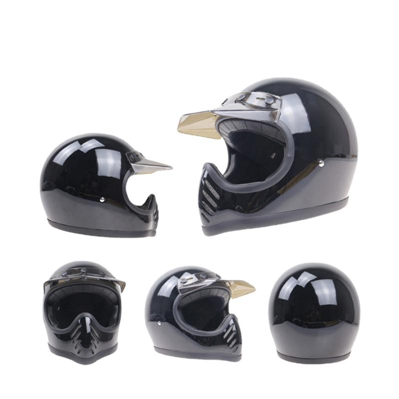 Motorcycle Helmets Style Professional Vintage Fiberglass Shell Helmet Cafe Racer Retro Full Face Motocross Capacete Moto Casco, Bright black
Motorcycle Helmets Style Professional Vintage Fiberglass Shell Helmet Cafe Racer Retro Full Face Motocross Capacete Moto Casco, Bright black