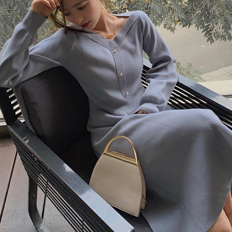ALIEN KITTY 2021 Women Knitted Dresses Elegant Gentle Solid High Waist Slim Long Retro Female Office Lady Vestidos, Black
ALIEN KITTY 2021 Women Knitted Dresses Elegant Gentle Solid High Waist Slim Long Retro Female Office Lady Vestidos, Black