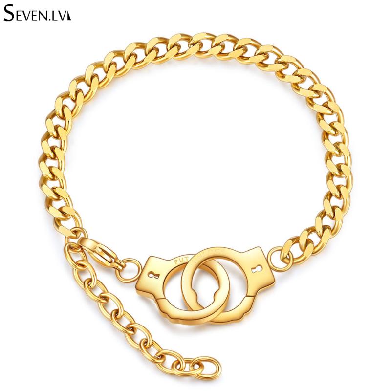 Charm Bracelets Creative Handcuffs Pendant Jewelry Bracelet Titanium Steel Simple Chain Lovers Gift For Women And Men
Charm Bracelets Creative Handcuffs Pendant Jewelry Bracelet Titanium Steel Simple Chain Lovers Gift For Women And Men