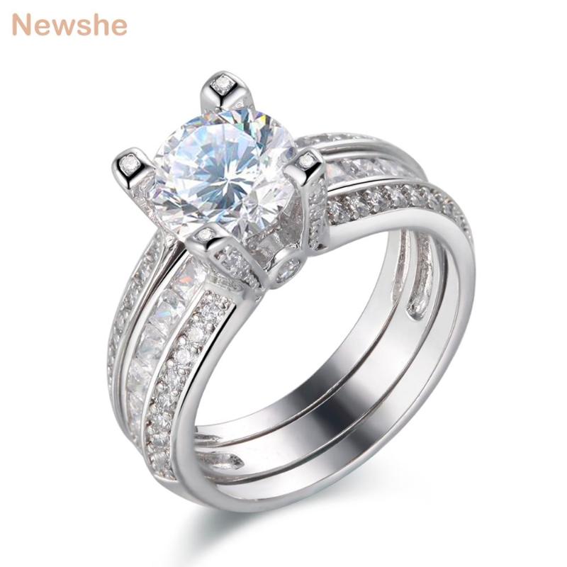 Cluster Rings She 2 Pcs Wedding Ring Set For Women Solid 925 Sterling Silver 2Ct Round Cut CZ Engagement JR4579_W, Golden;silver
Cluster Rings She 2 Pcs Wedding Ring Set For Women Solid 925 Sterling Silver 2Ct Round Cut CZ Engagement JR4579_W, Golden;silver