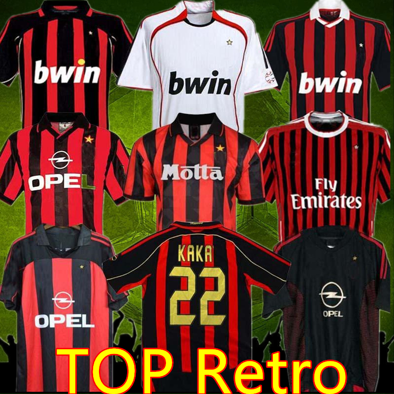 90 91 Retro shirts Long sleeve 96 97 Gullit SOCCER JERSEY 01 02 03 Maldini Van Basten football RONALDO KAKA Inzaghi 06 07 AC MILAN 2009, 06/07 home jersey
90 91 Retro shirts Long sleeve 96 97 Gullit SOCCER JERSEY 01 02 03 Maldini Van Basten football RONALDO KAKA Inzaghi 06 07 AC MILAN 2009, 06/07 home jersey