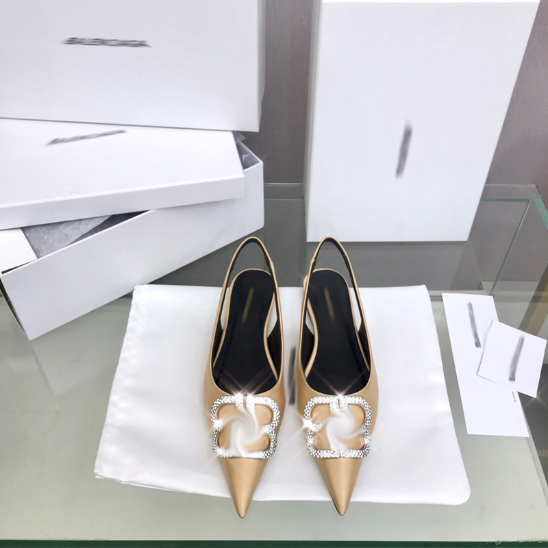 2021 Good Quality Fashion Women Luxurys Designers Shoes Designer Sandals Womens Luxury High Heels Sandal Dress Shoess With Box Size 35-41 -H549, Gold