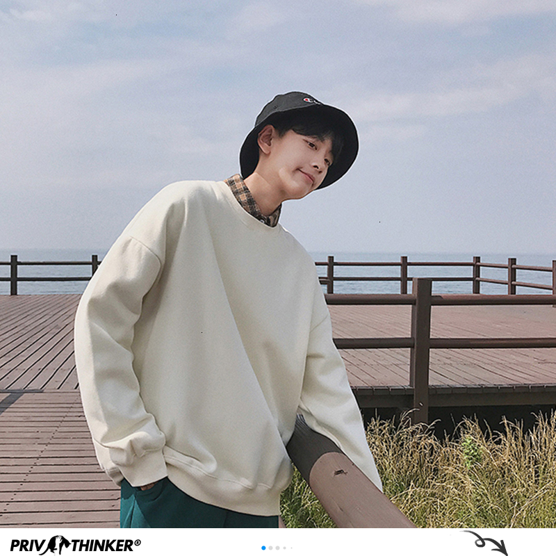 Privathinker Men Harajuku Hoodies Sweatshirts Oversized Men Women Streetwear Black Hoodie Male Hiphop Winter Basic Hoodies 201128