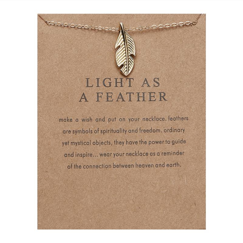 Pendant Necklaces Feather Necklace With Message Gift Card Christmas Graduation Engagement Gifts For Women
Pendant Necklaces Feather Necklace With Message Gift Card Christmas Graduation Engagement Gifts For Women