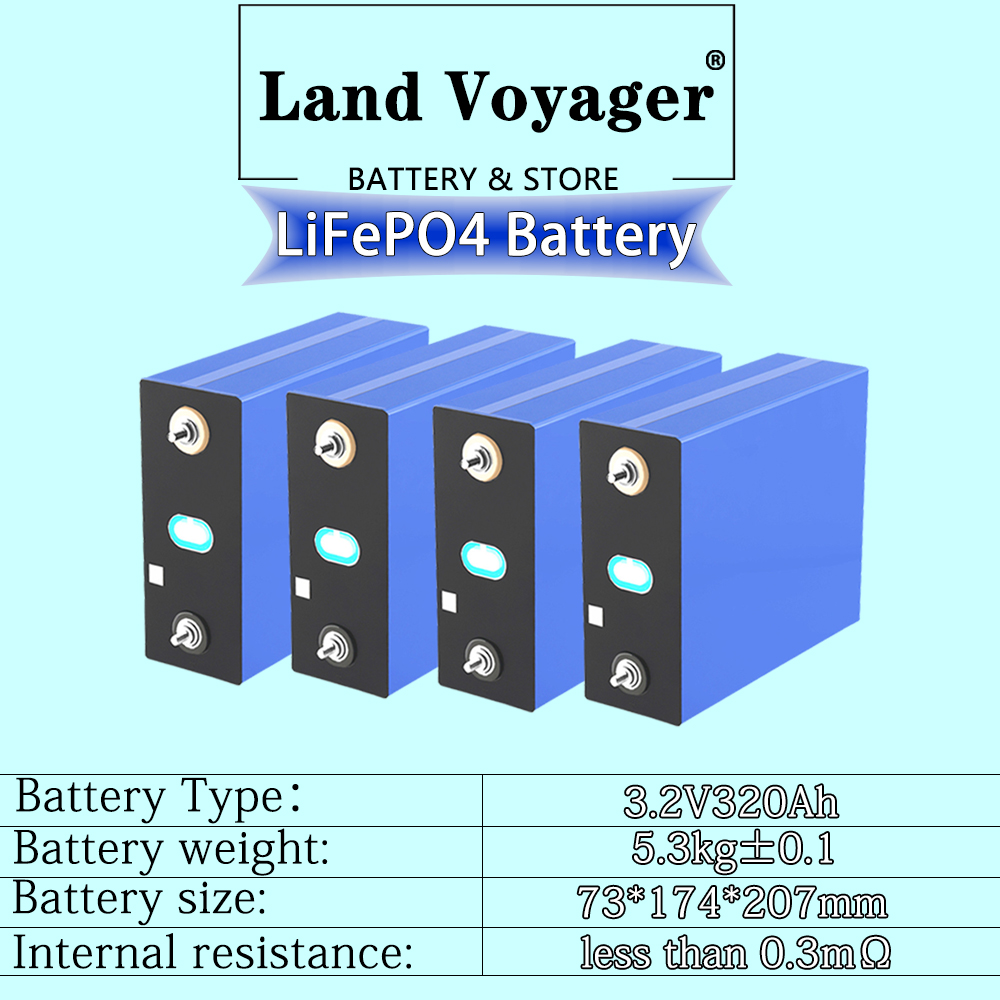 

Land Voyager 3.2V 310ah 320Ah lifepo4 cell DIY 12V 24V 36V 48V battery pack for Electric car RV Solar Energy storage system