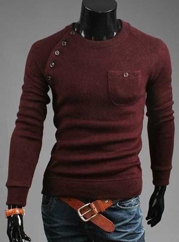 ZOGAA Mens Sweaters Casual O-Neck Pullover Knitwear with Pocket Clothes Autumn Solid Slim Pull Homme Cashmere Thin Sweater Tops 210929