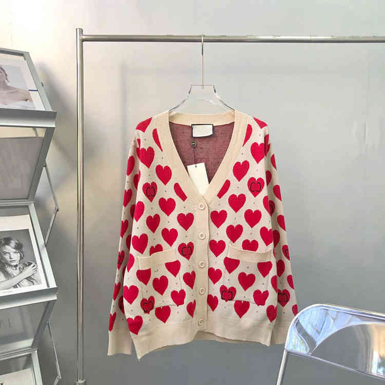 Design early autumn exclusive aging love Crochet contrast color knitted cardigan women' simple sweater top, As shown in figure
Design early autumn exclusive aging love Crochet contrast color knitted cardigan women' simple sweater top, As shown in figure