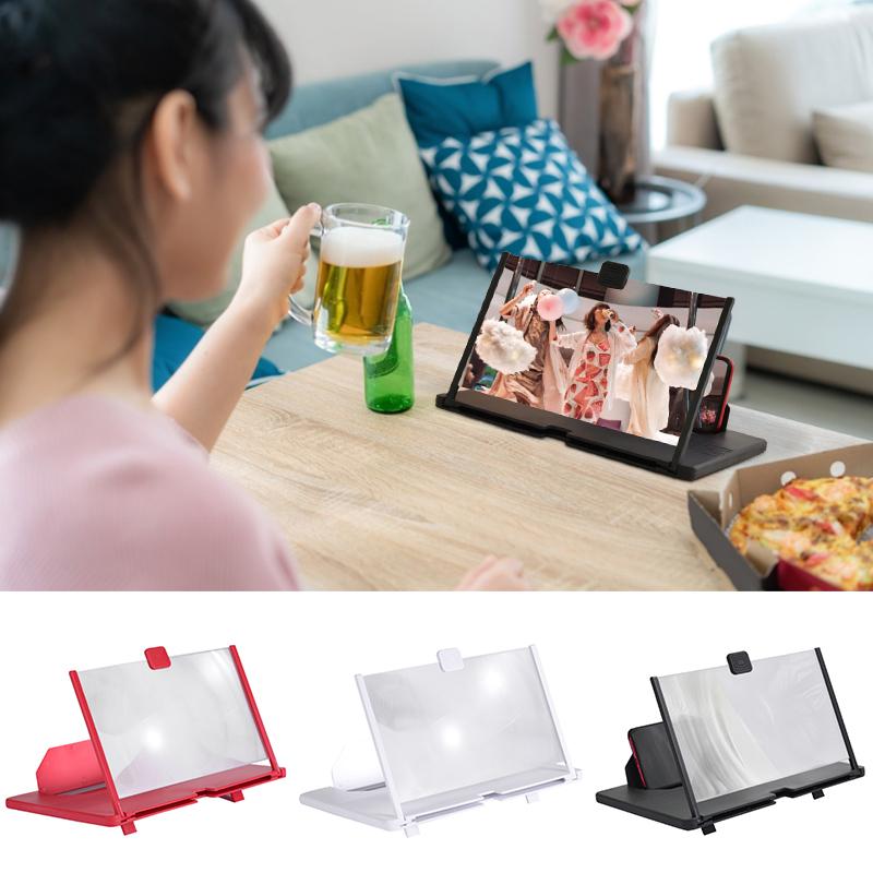 Cell Phone Mounts & Holders Universal Mobile Screen Magnifier 3D Enlarger Magnifying Video Projector Bracket Desktop Holder Stand For
