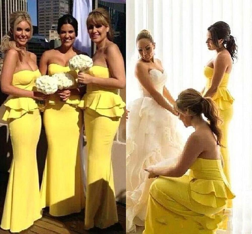 2021 New Elegant Yellow Bridesmaid Es Strapless Peplum African Maid of Honor Gown Log Formal Wedding Guest Robe De Soriee J9gl
2021 New Elegant Yellow Bridesmaid Es Strapless Peplum African Maid of Honor Gown Log Formal Wedding Guest Robe De Soriee J9gl