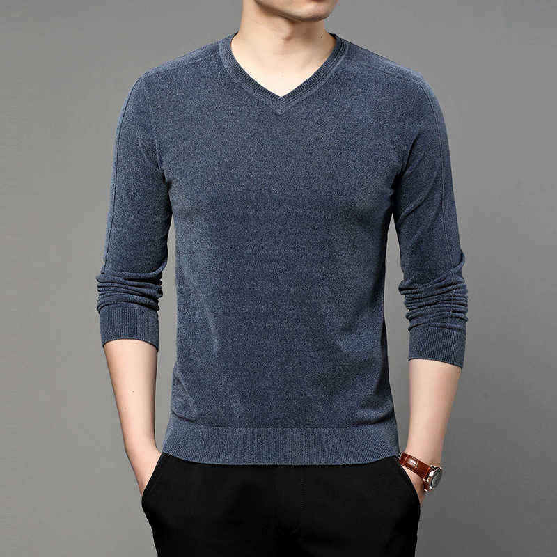 High quality Spring and Autumn sweater Men V-neck long-sleeved sweaters zde1572 211008