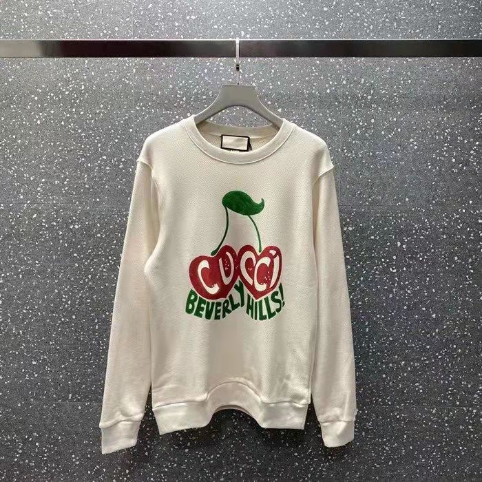 Women' sweater autumn new casual pullover cherry letter printing pure cotton long-sleeved sweater, Ivory
Women' sweater autumn new casual pullover cherry letter printing pure cotton long-sleeved sweater, Ivory