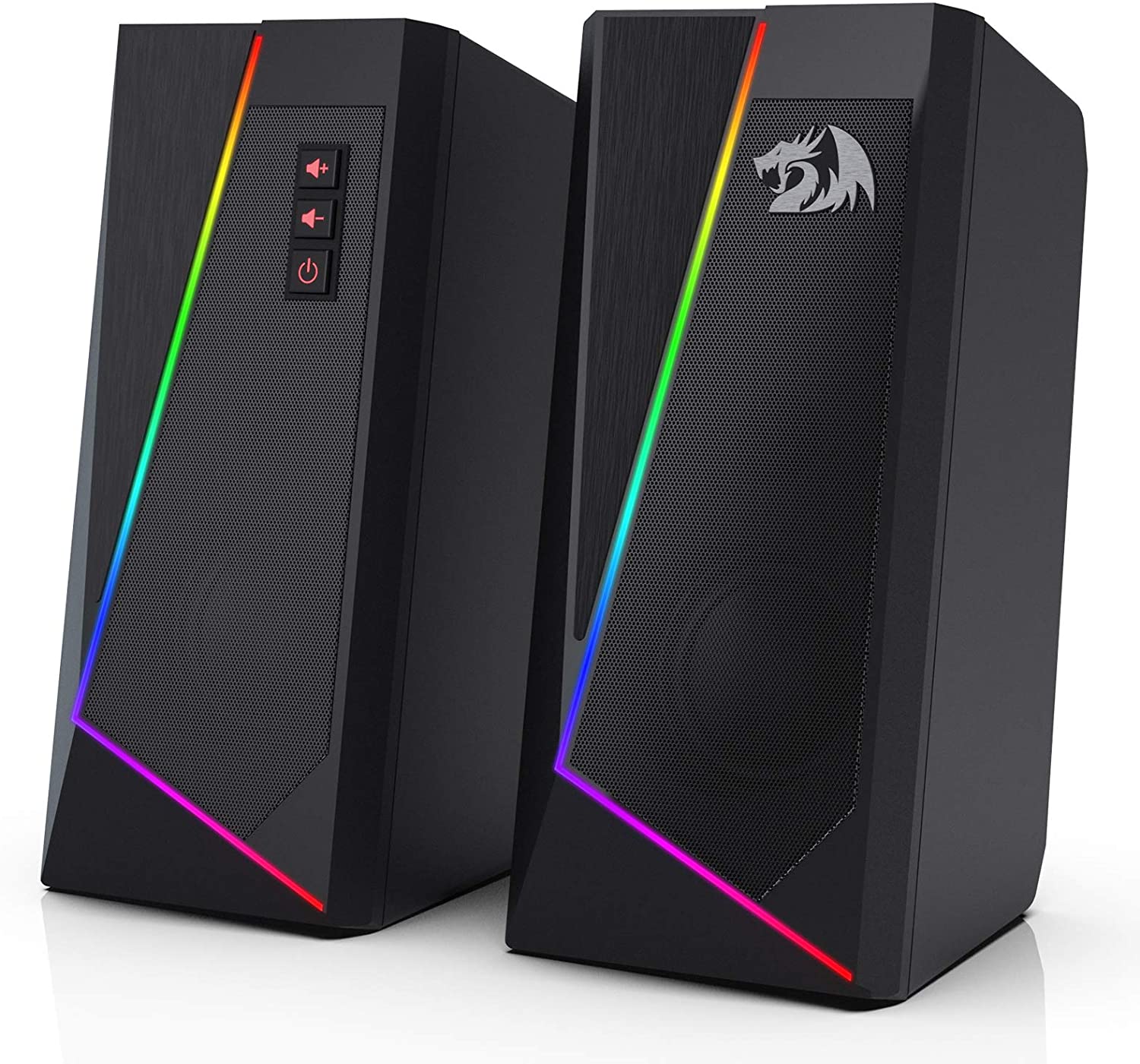 Redragon GS520 Anvil RGB Desktop Speakers, 2.0 Channel PC Computer Stereo Speaker with 6 Colorful LED Modes
Redragon GS520 Anvil RGB Desktop Speakers, 2.0 Channel PC Computer Stereo Speaker with 6 Colorful LED Modes