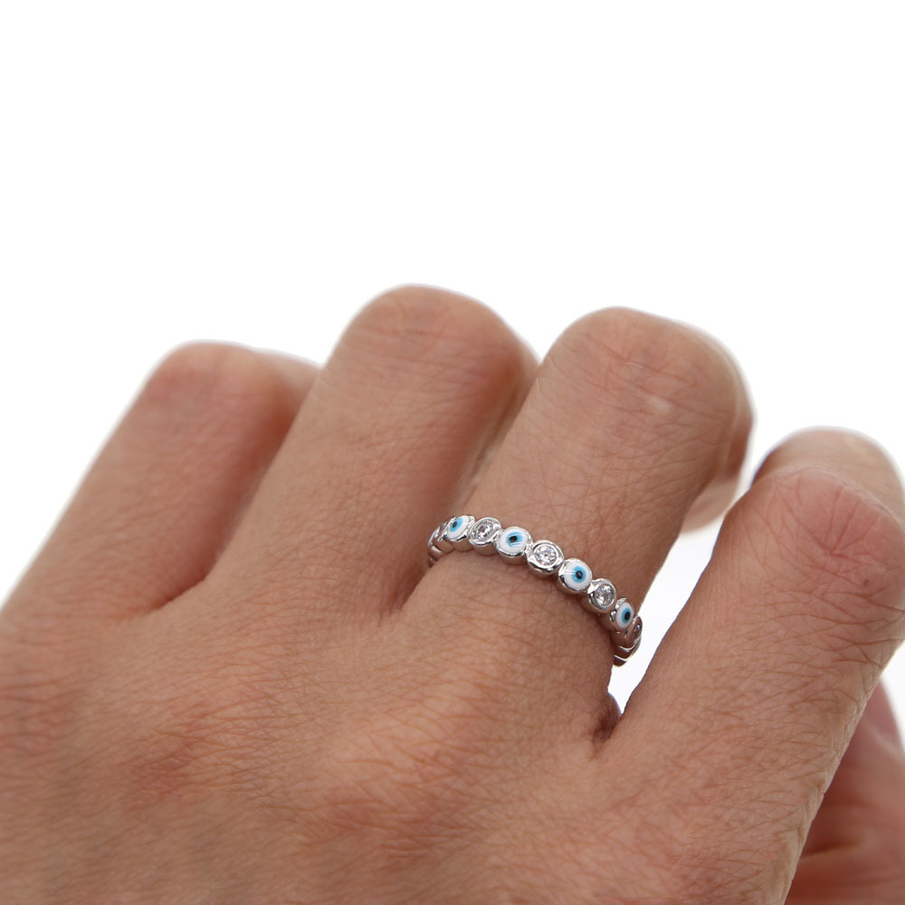 SILVER color 2019 lucky evil eye cz eternity ring band engaement band cute lovely girl women zirconia evil eye finger rings L0220, Slivery;golden
SILVER color 2019 lucky evil eye cz eternity ring band engaement band cute lovely girl women zirconia evil eye finger rings L0220, Slivery;golden