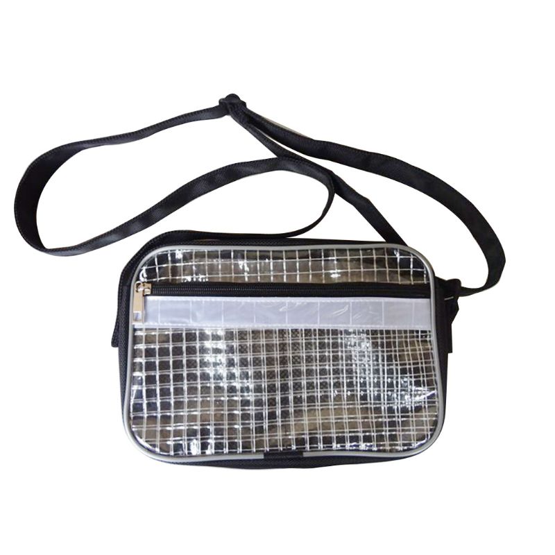 Anti-static PVC Black Plaid Shoulder Bag Messenger Satchel Crossbody Bags for Teenagers
