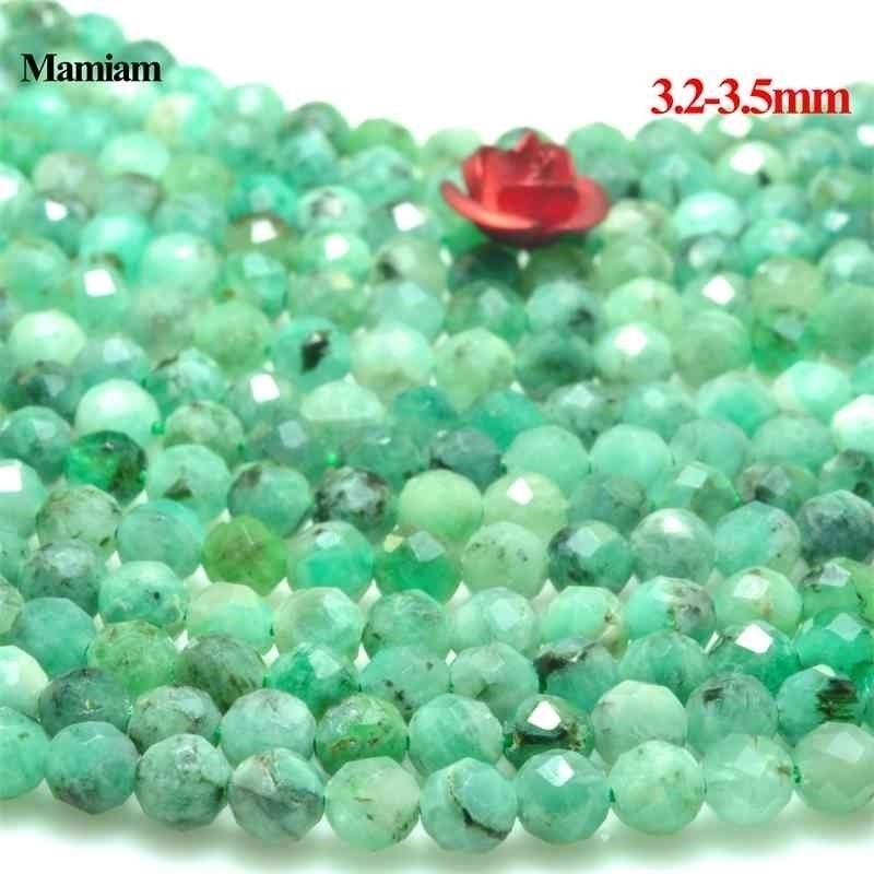 Mamiam Natural Emerald Faceted Round Beads 3.2-3.5mm Smooth Loose Stone Diy Bracelet Necklace Jewelry Making Gift Design
Mamiam Natural Emerald Faceted Round Beads 3.2-3.5mm Smooth Loose Stone Diy Bracelet Necklace Jewelry Making Gift Design