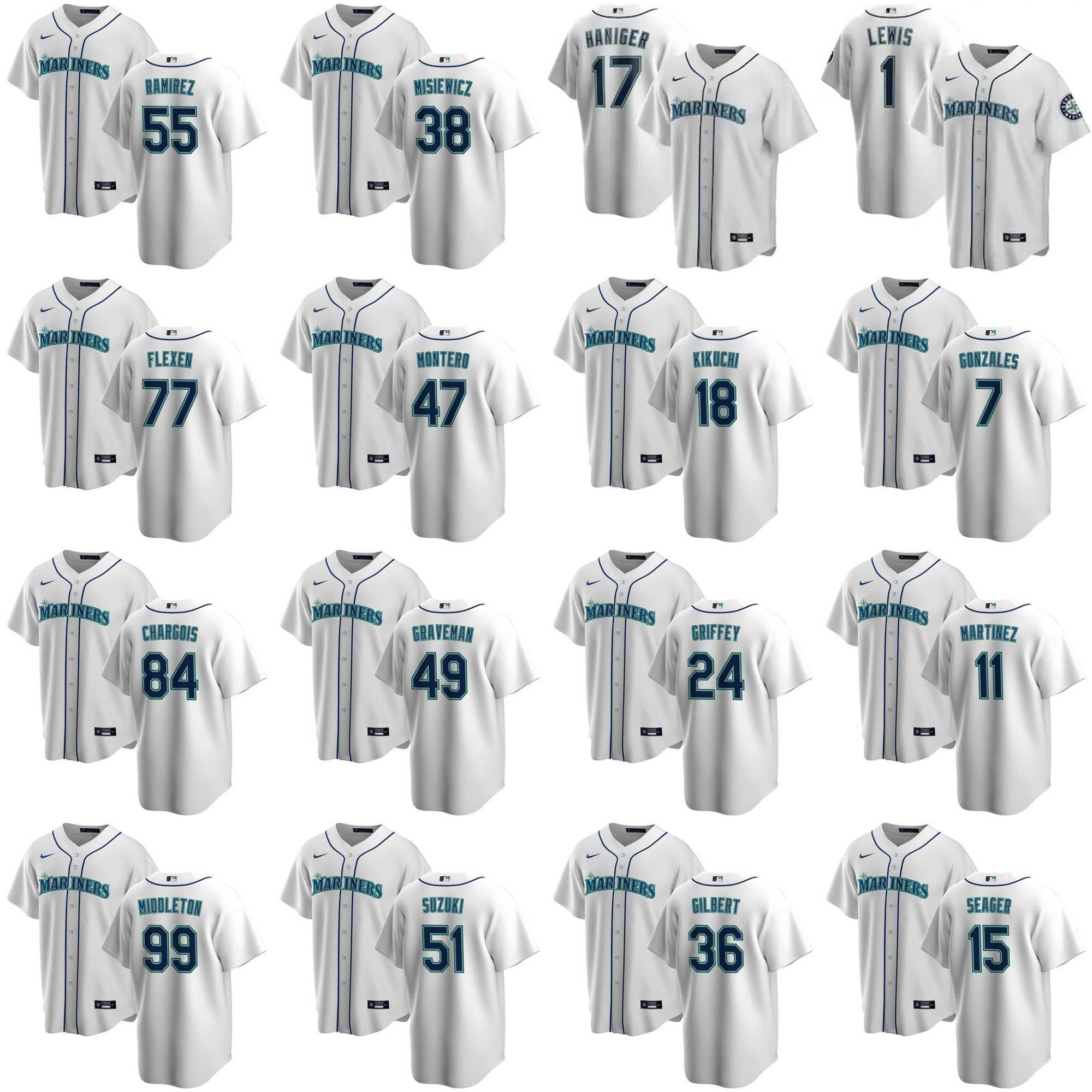 Seattle Mariners Baseball Jerseys Ken Griffey Jr. Jersey Ichiro Suzuki Mitch Haniger Kyle Lewis Seager Edgar Martinez Marco Gonzales Yusei Kikuchi Stitched, 17 mitch haniger
Seattle Mariners Baseball Jerseys Ken Griffey Jr. Jersey Ichiro Suzuki Mitch Haniger Kyle Lewis Seager Edgar Martinez Marco Gonzales Yusei Kikuchi Stitched, 17 mitch haniger